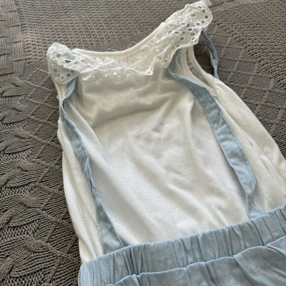NWT Harper Liz Boutique Chambray Pinnie With Eyelet Tank ~ 120 - Picture 8 of 10